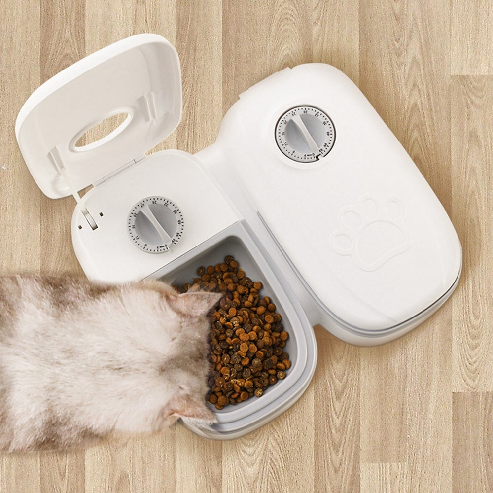 2-in-1 Gravity Food Feeder & Water Dispenser